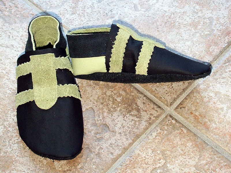 Turnschuh grün-blau